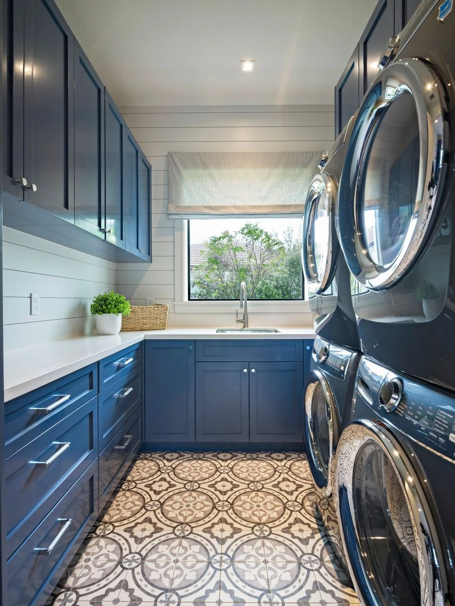 Jupiter Farms — laundry room with patterned tile floor