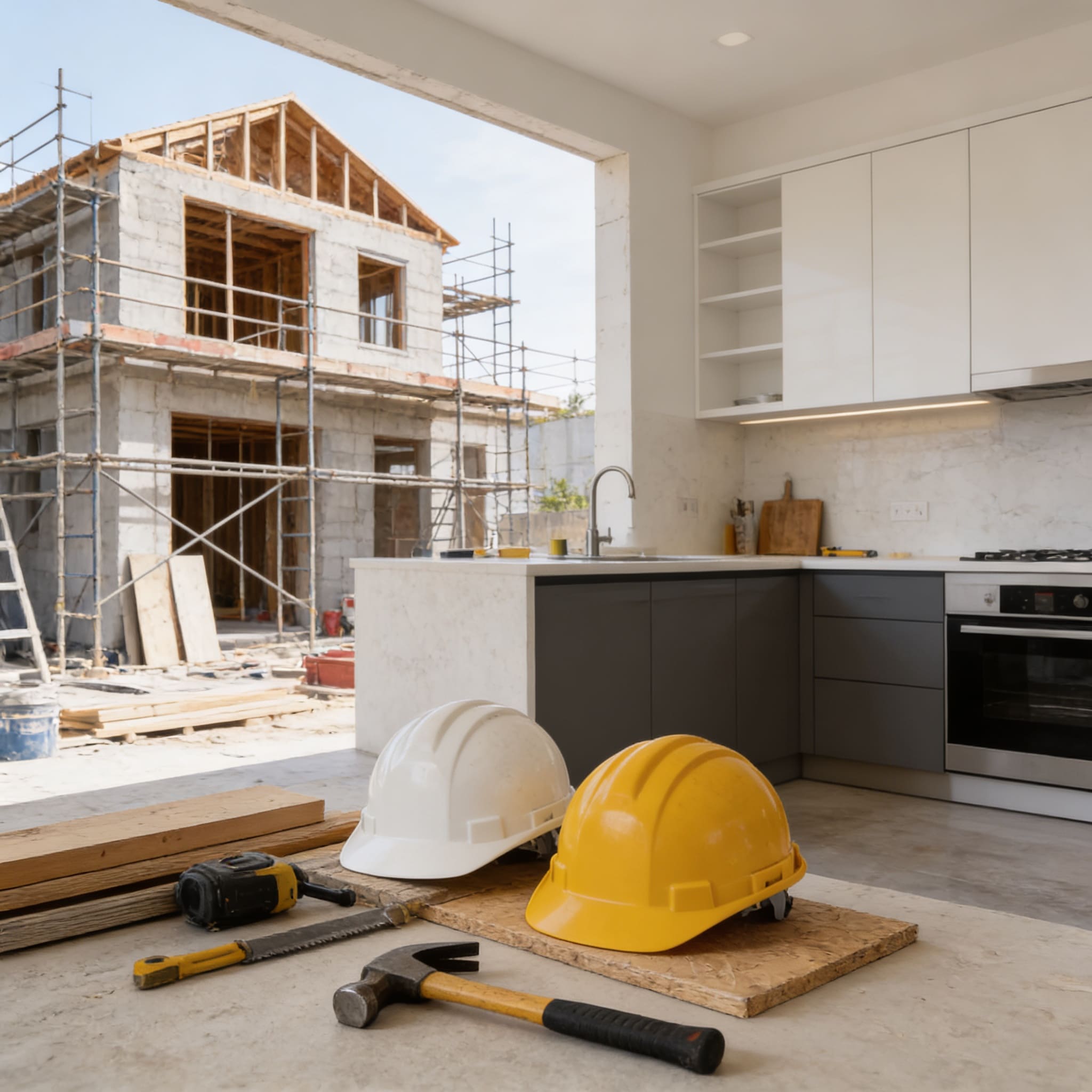 Martin County builders team working on residential construction project